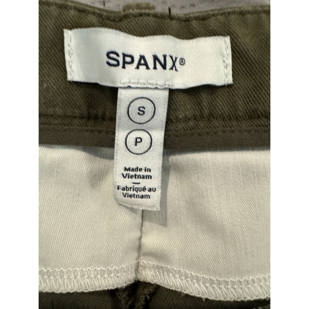 SPANX Straight Leg Twill Pant Women's Small Petite Green - Picture 5 of 10
